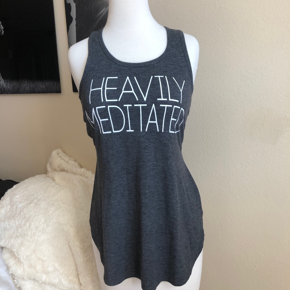 Peaceful Warrior Heavily Meditated Racerback Tank